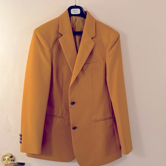 Gold Dark Yellow Blazer Jacket Women’s Size 4 Regular NWT - Picture 1 of 10